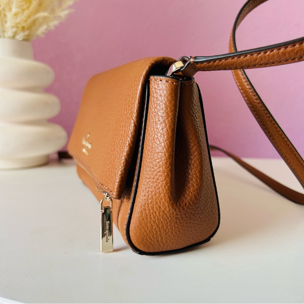 kate spade New York Tan Pebbled Leather Crossbody Bag - Picture 5 of 8